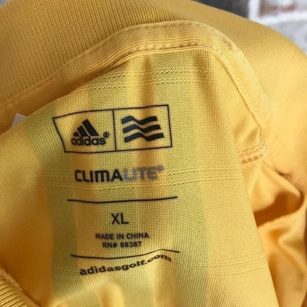 Baylor Adidas Yellow Polo Shirt